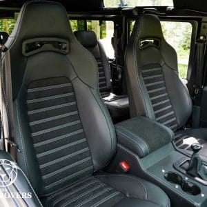 Black Interior of customized Defender - Land Rover Defender Restomod